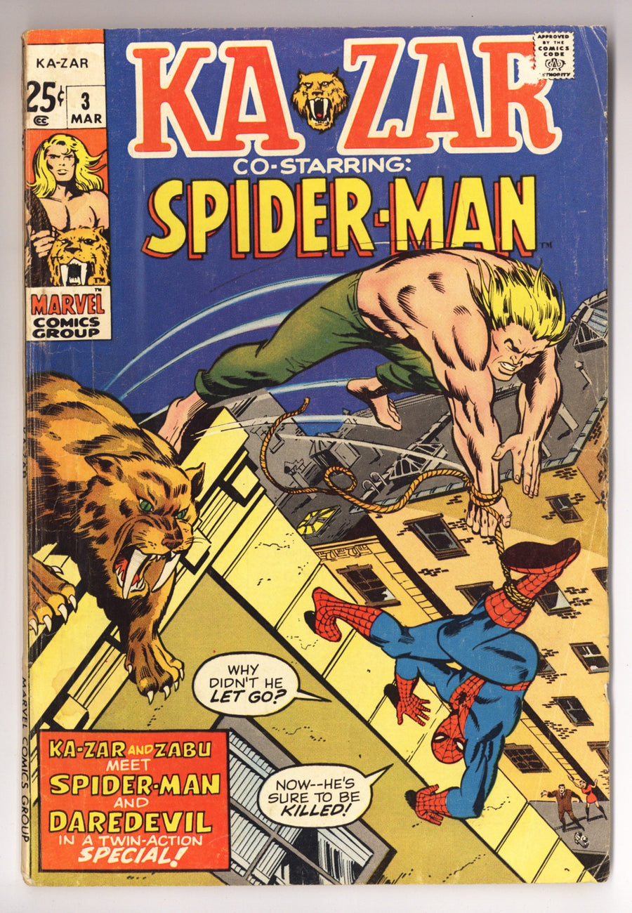 Ka-Zar Vol 1 3 VG- (3.5) (1971) 