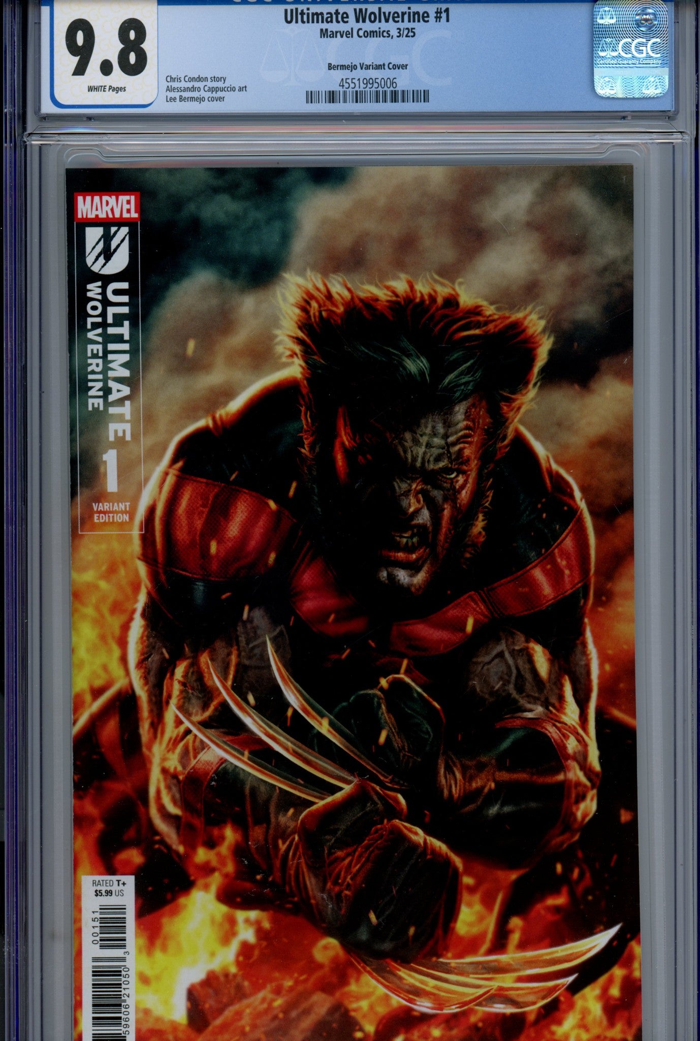 Ultimate Wolverine 1 CGC 9.8 (NM/M) (2025) Bermejo Variant 
