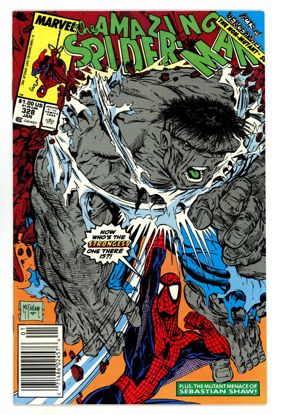 The Amazing Spider-Man Vol 1 328 VF- (7.5) (1990) Newsstand 
