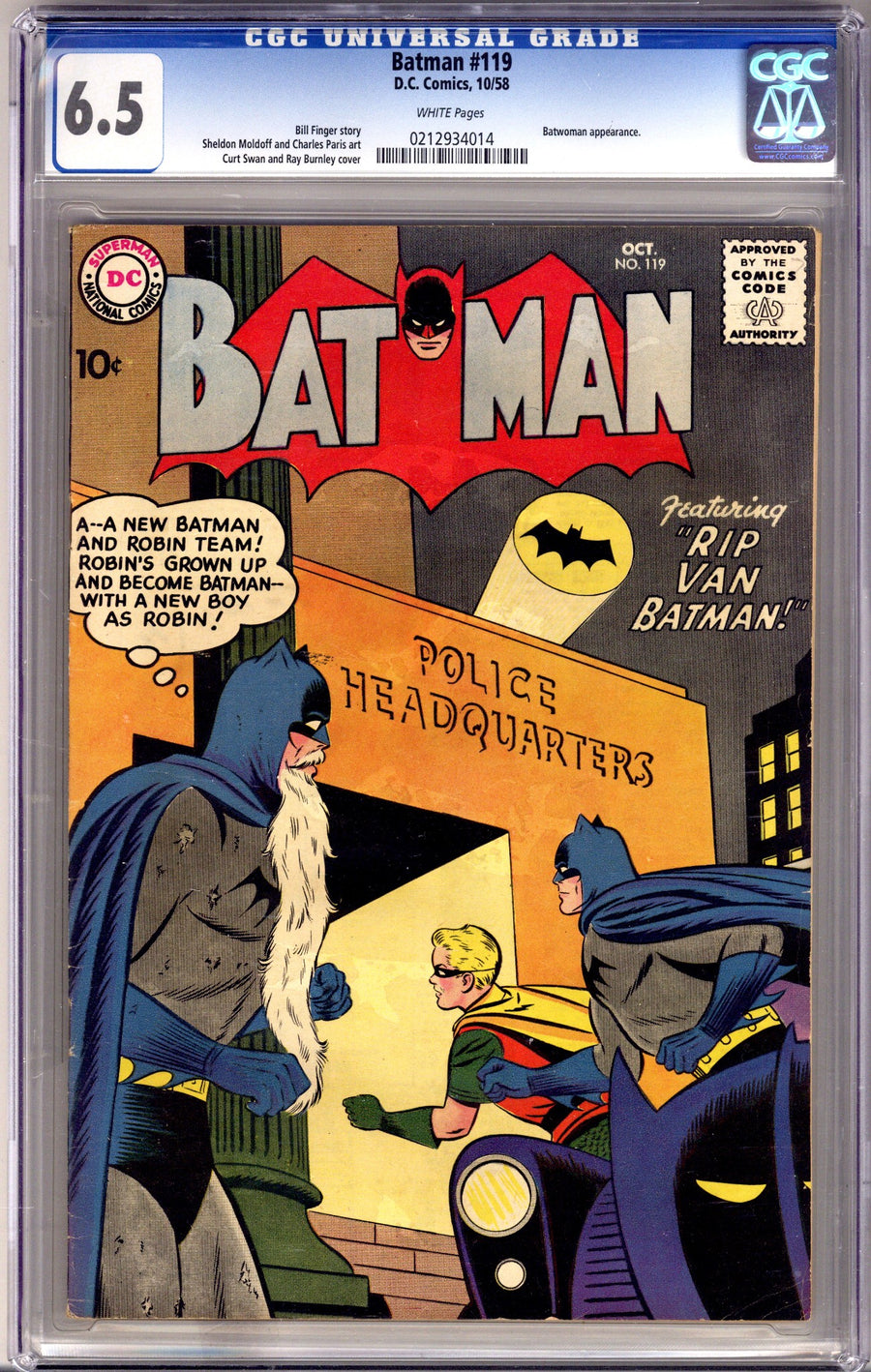 Batman Vol 1 119 CGC 6.5 (FN+) (1958) 