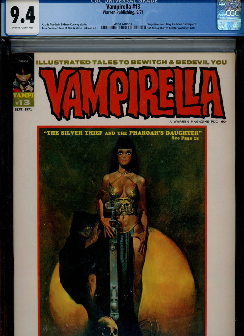 Vampirella Vol 1 13 CGC NM (9.4) (1971)