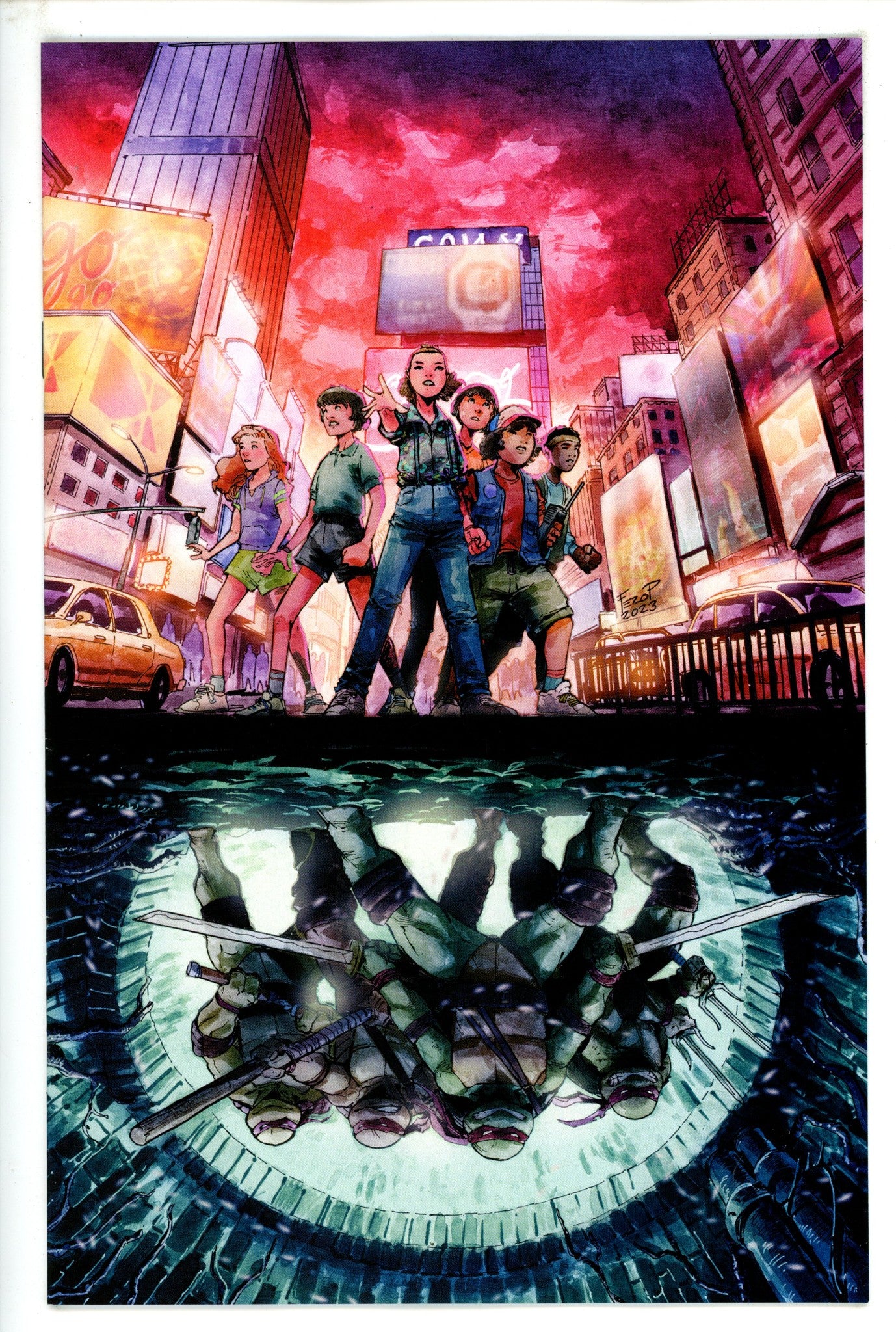 Teenage Mutant Ninja Turtles X Stranger Things 1 Pe Virgin Incentive Variant VF/NM (2023)