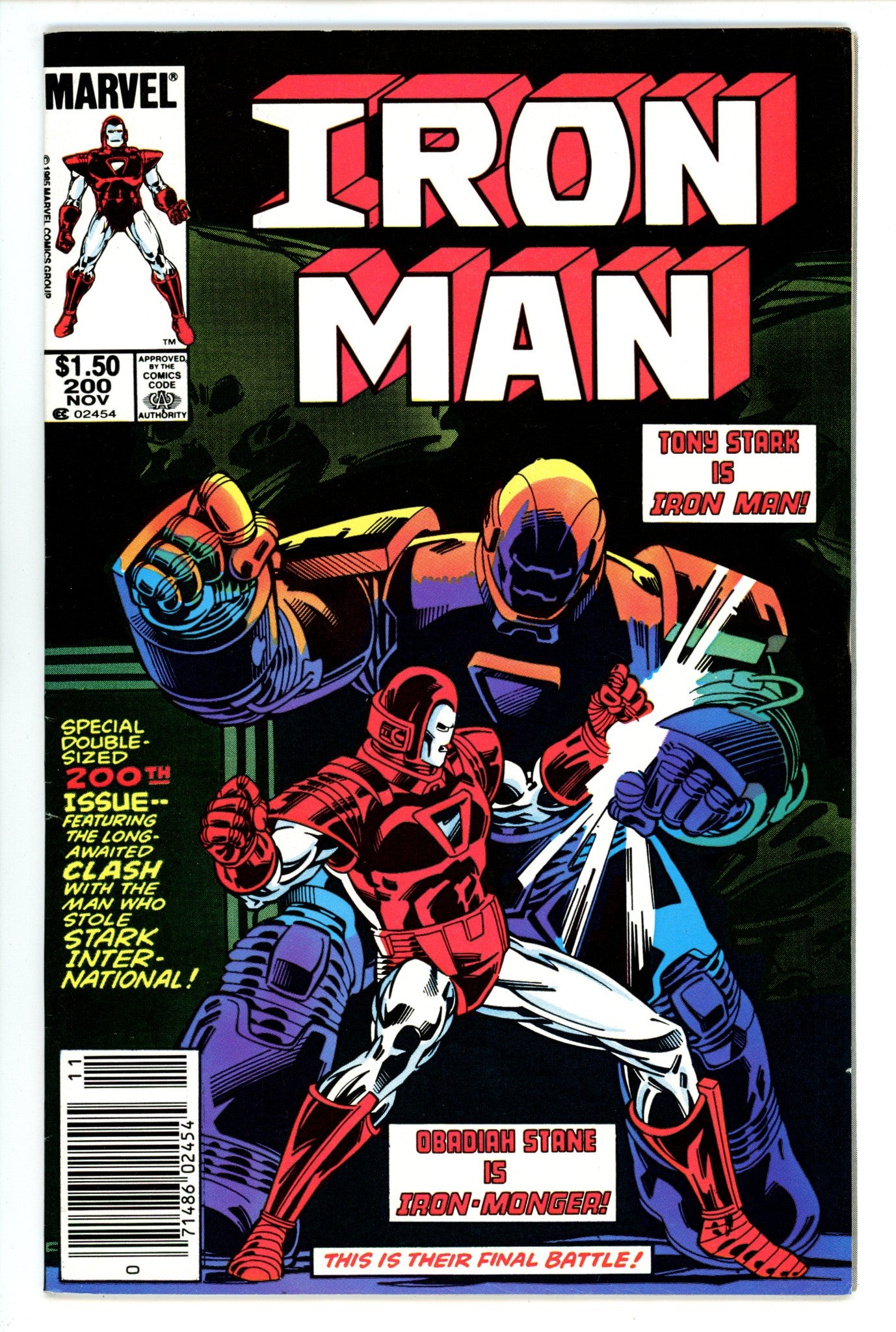 Iron Man Vol 1 200 FN/VF (7.0) (1985) Canadian Price Variant 