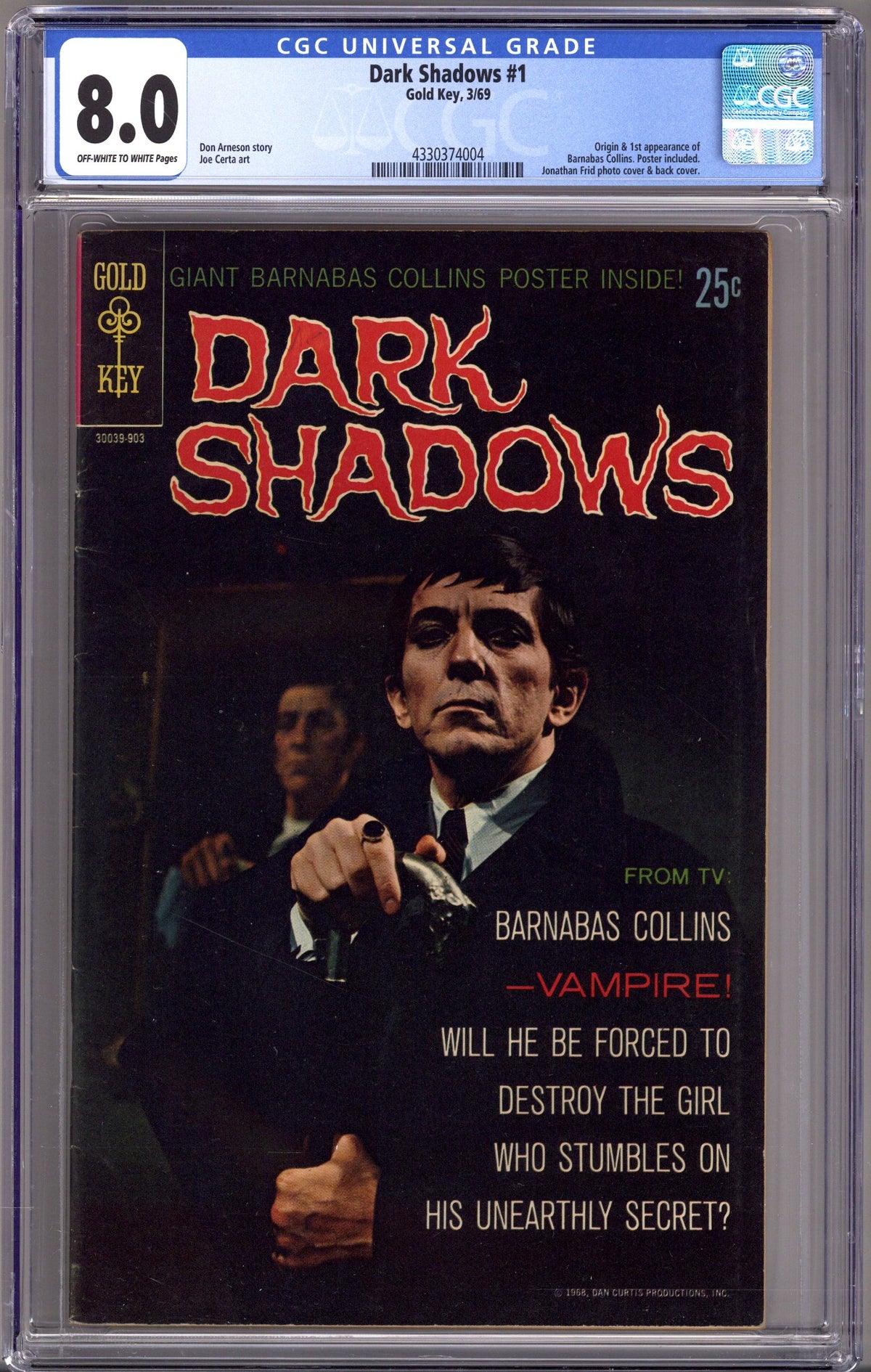 Dark Shadows 1 CGC 8.0 (VF) (1969) 