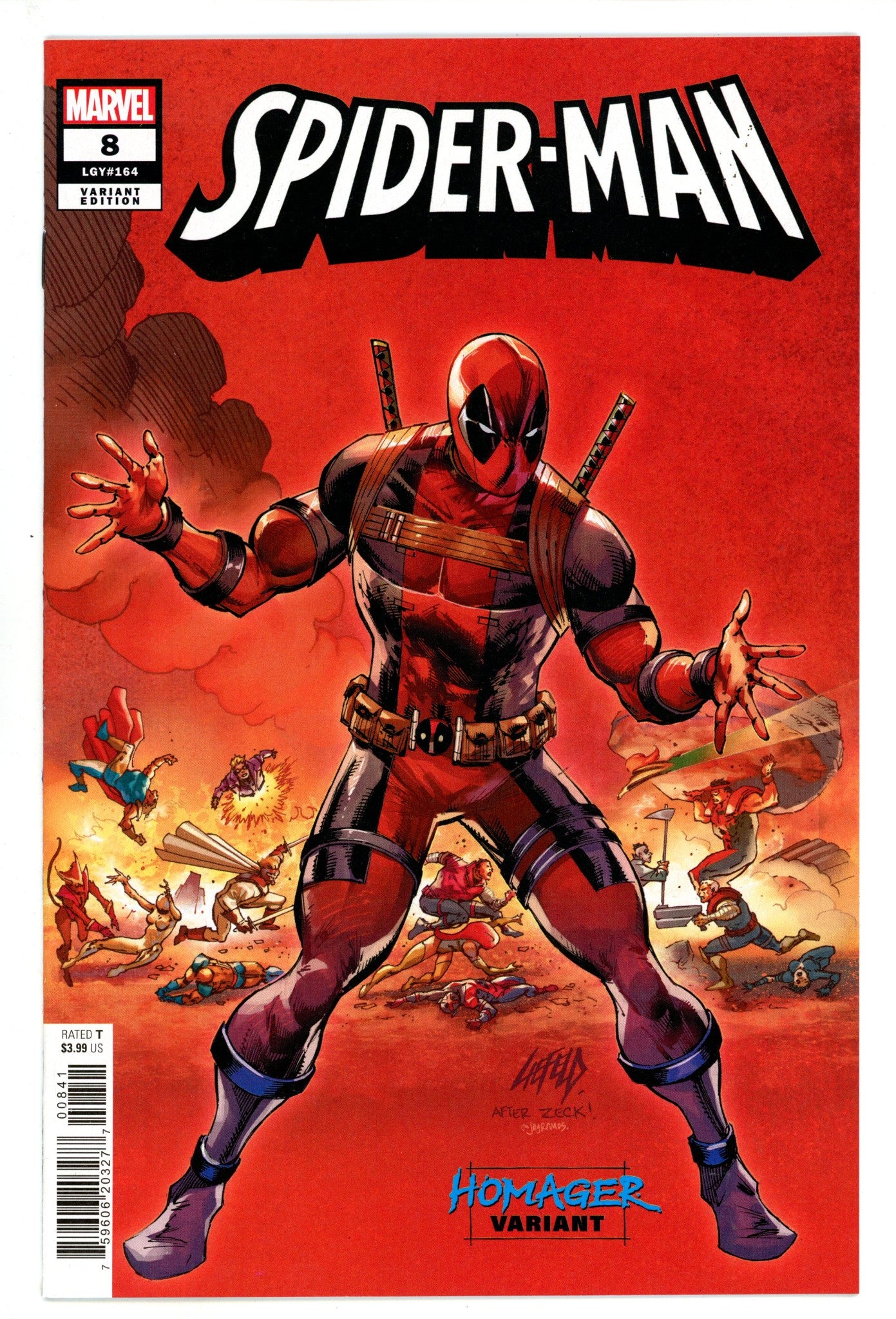 Spider-Man Vol 4 8 (164) VF/NM (9.0) (2023) Liefeld Homage Variant 