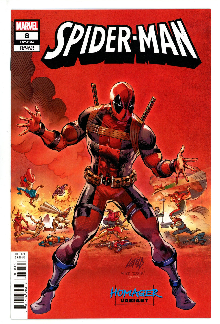 Spider-Man Vol 4 8 (164) VF/NM (9.0) (2023) Liefeld Homage Variant 