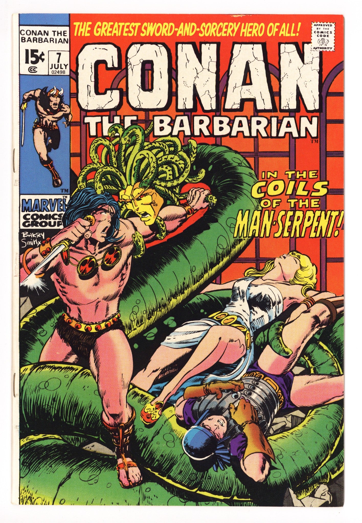 Conan the Barbarian Vol 1 7 NM- (9.2) (1971) 