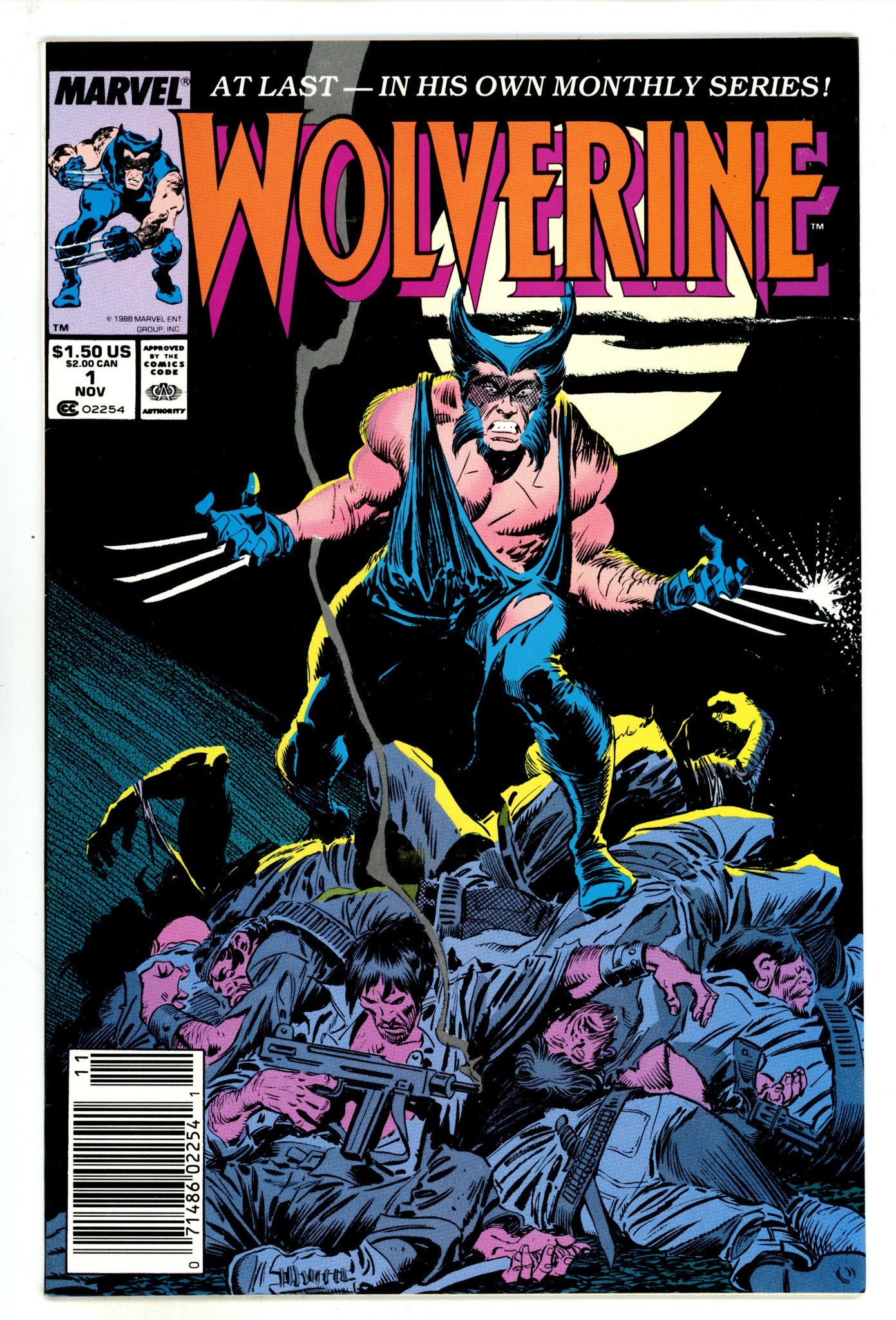 Wolverine Vol 2 1  VF+ (8.5)   (1988)     Newsstand  