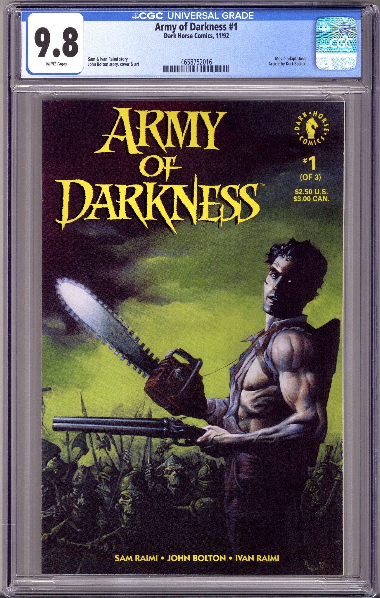 Army of Darkness 1 CGC 9.8 (NM/M) (1992) 