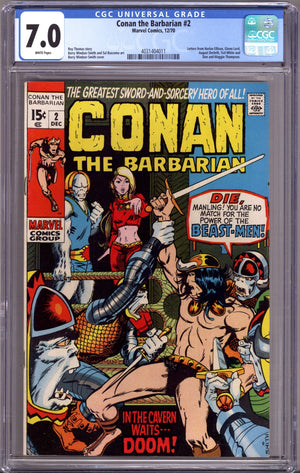 Conan the Barbarian Vol 1 2 CGC 7.0 (FN/VF) (1970)