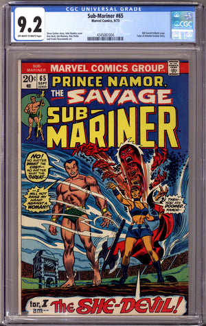 Sub-Mariner Vol 1 65 CGC 9.2 (NM-) (1973)