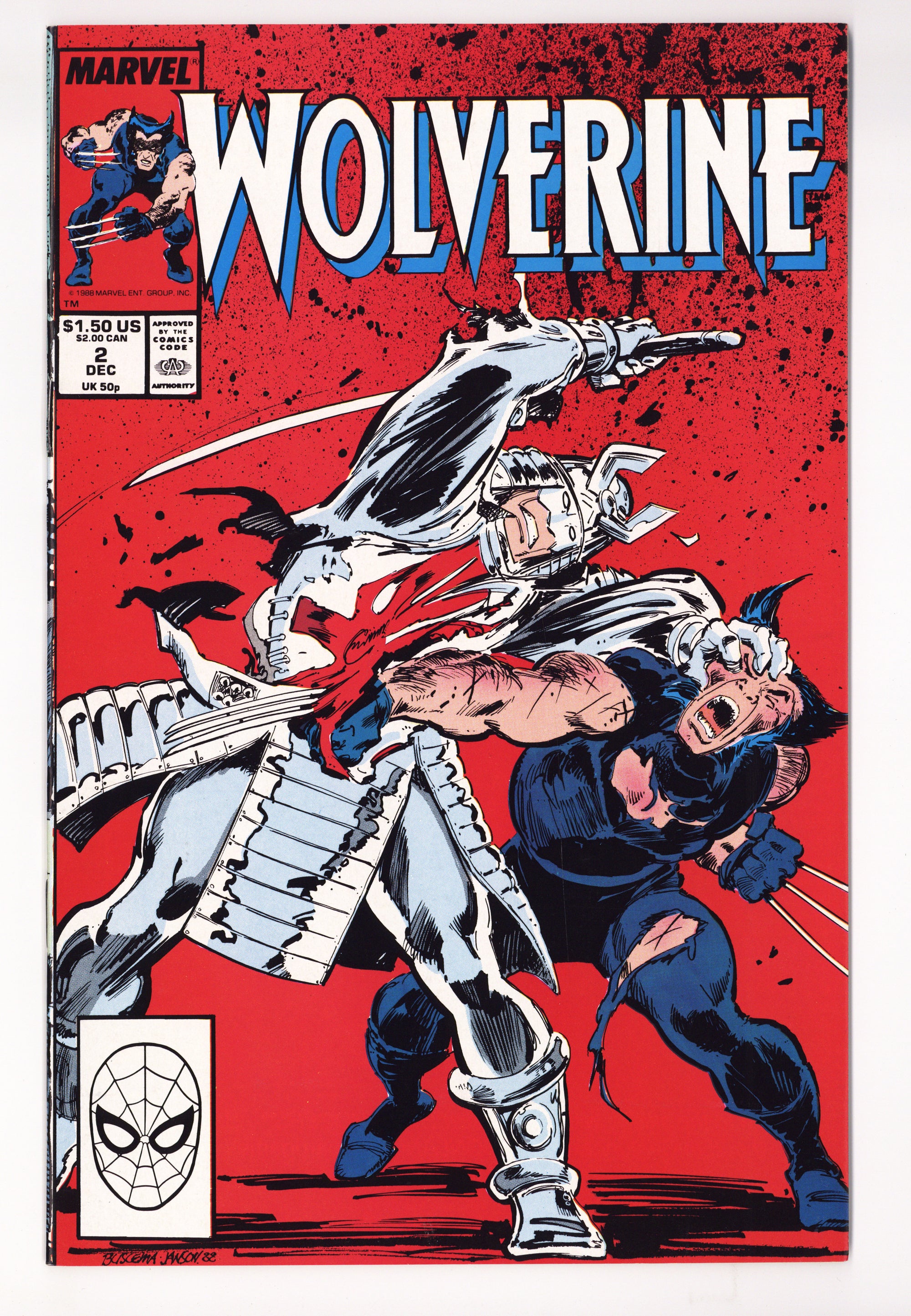 Wolverine Vol 1 2  NM- (9.2)   (1988)        