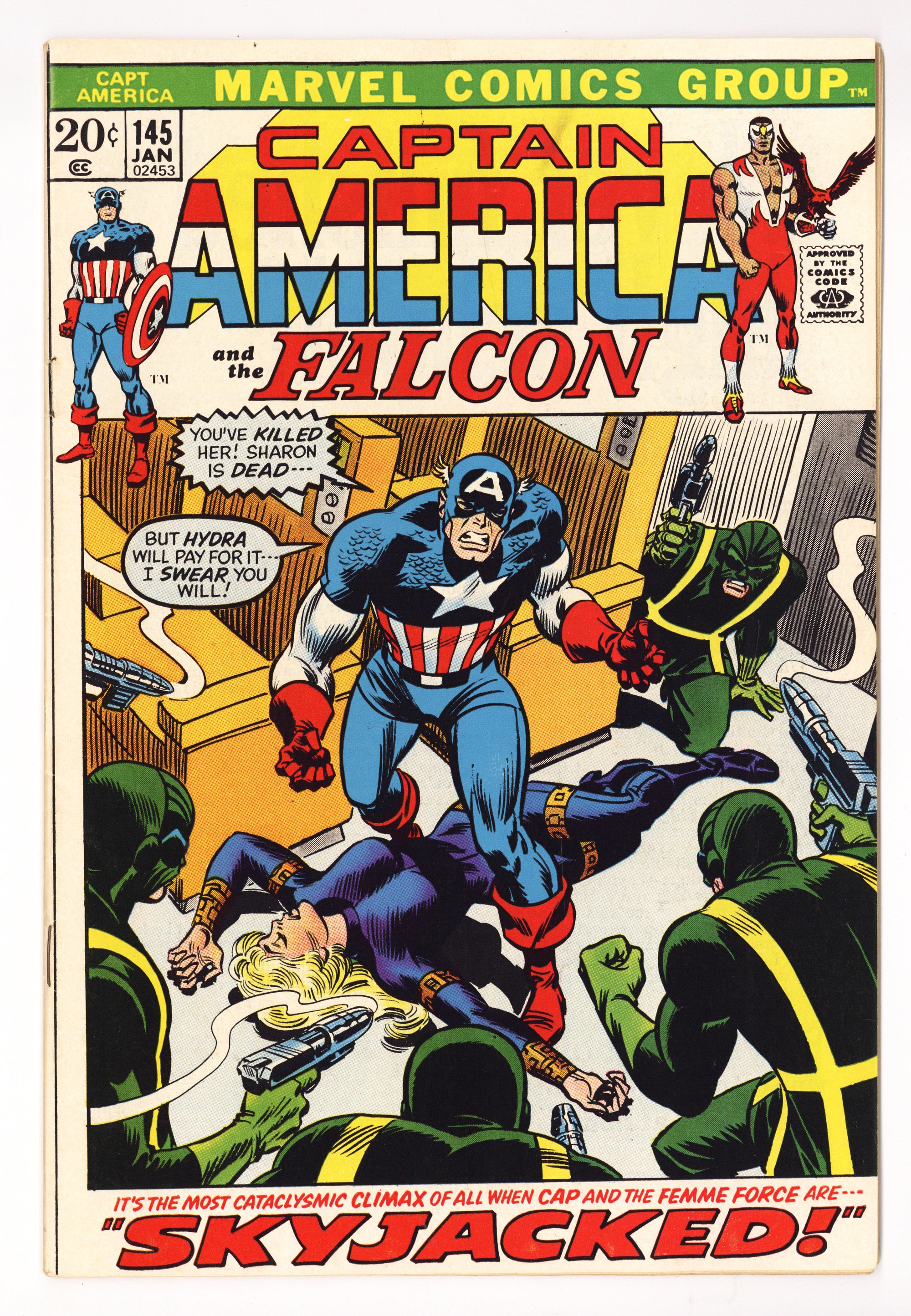 Captain America Vol 1 145  VF (8.0) Apparent, Top Staple Detached  (1972)        