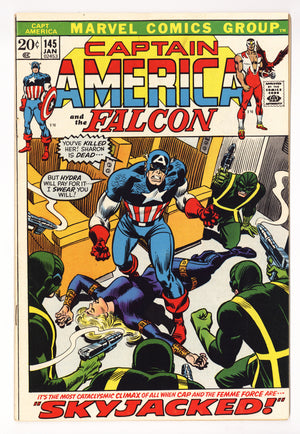 Captain America Vol 1 145  VF (8.0) Apparent, Top Staple Detached  (1972)