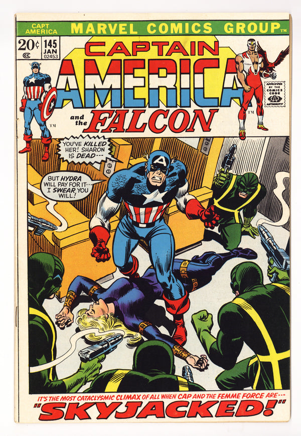 Captain America Vol 1 145  VF (8.0) Apparent, Top Staple Detached  (1972)