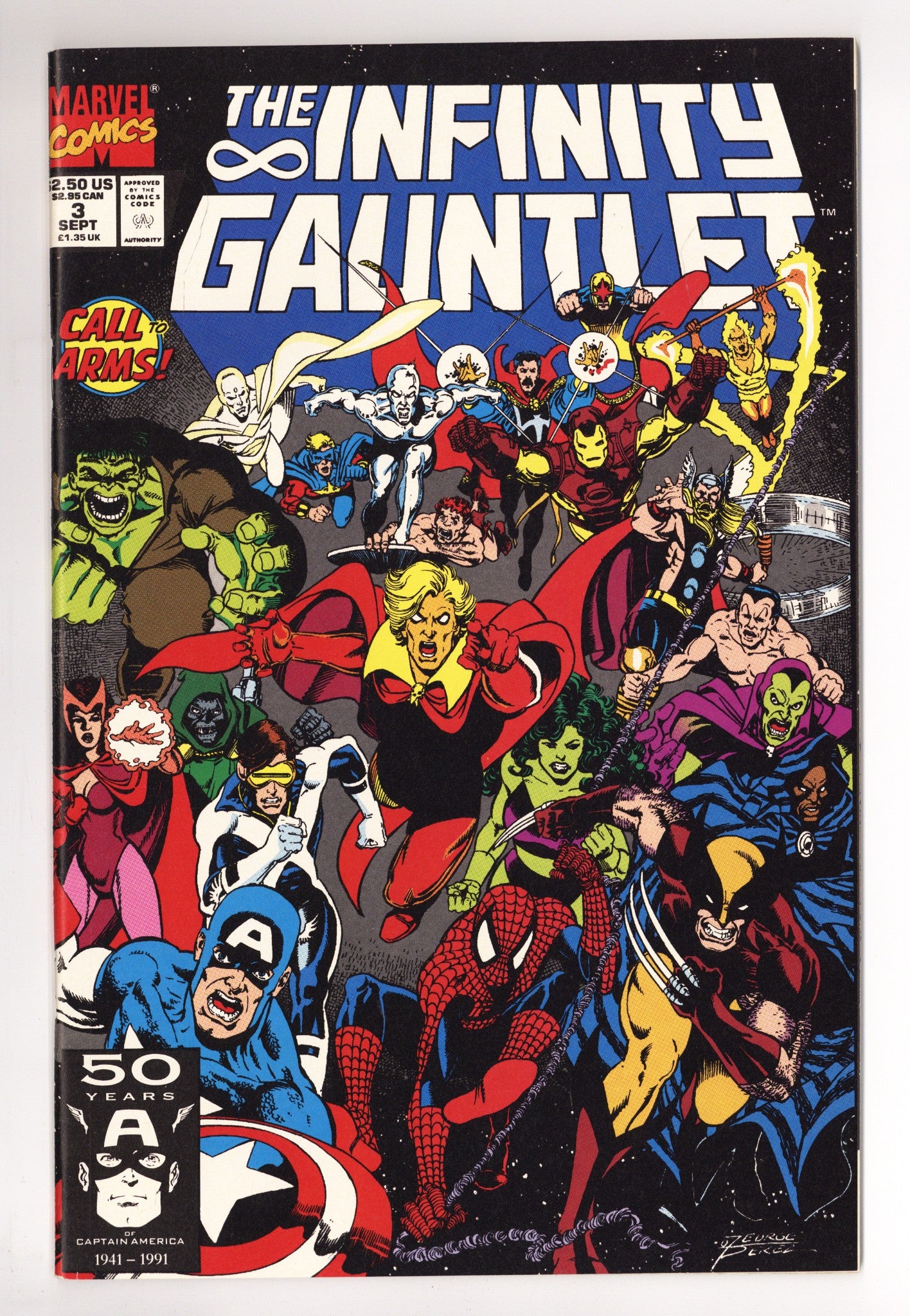 The Infinity Gauntlet Vol 1 3 VF/NM (9.0) (1991) 