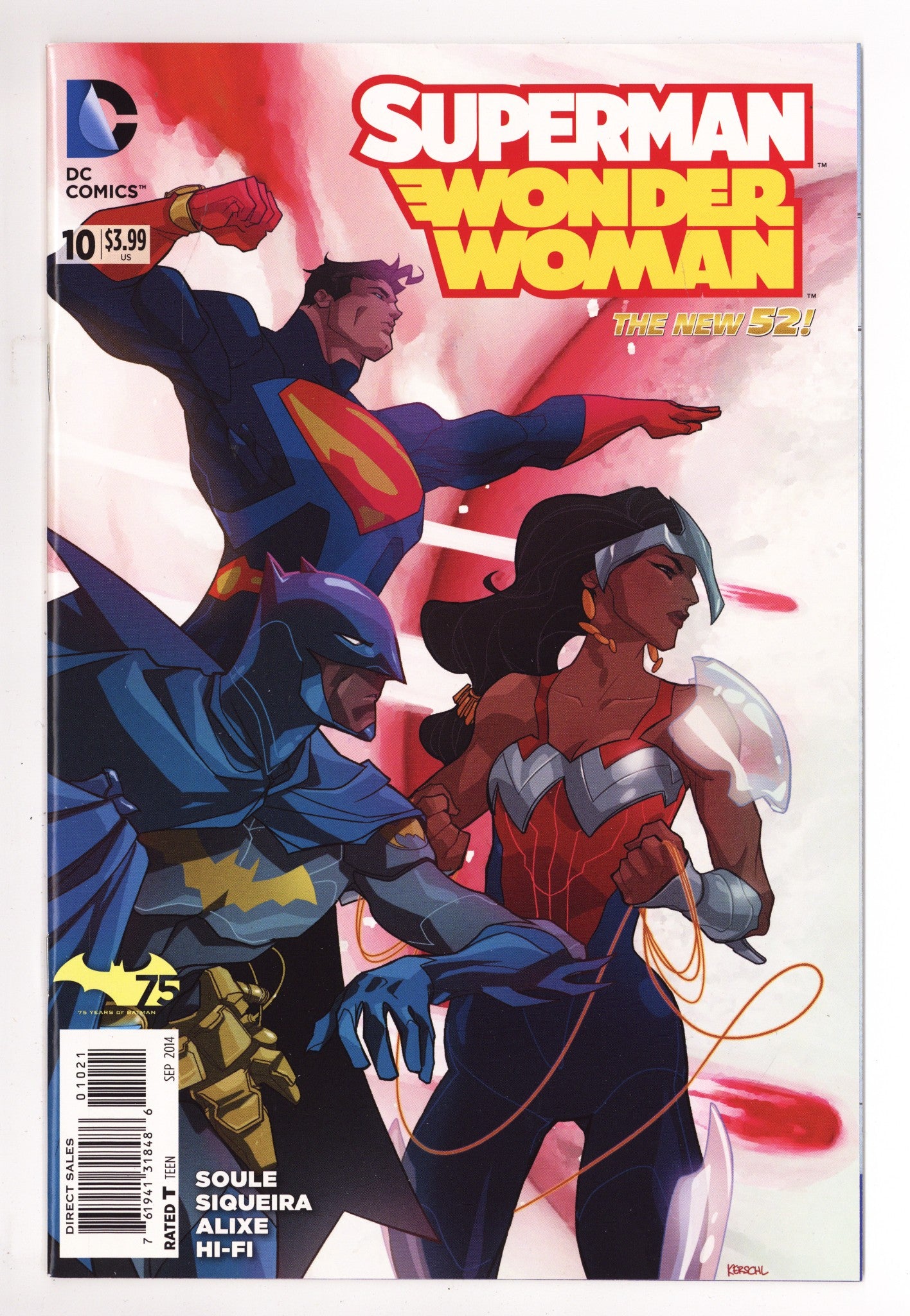 Superman / Wonder Woman 10 High Grade (2014) Kerschl Variant 