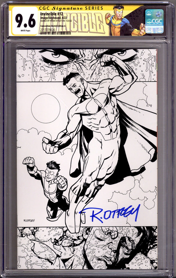 Invincible 12 CGC 9.6 (NM+) (2022) Sketch Virgin Convention Variant Signed x1 Cover Ryan Ottley
