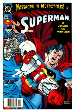 Superman Vol 2 92 Newsstand NM- (1994)