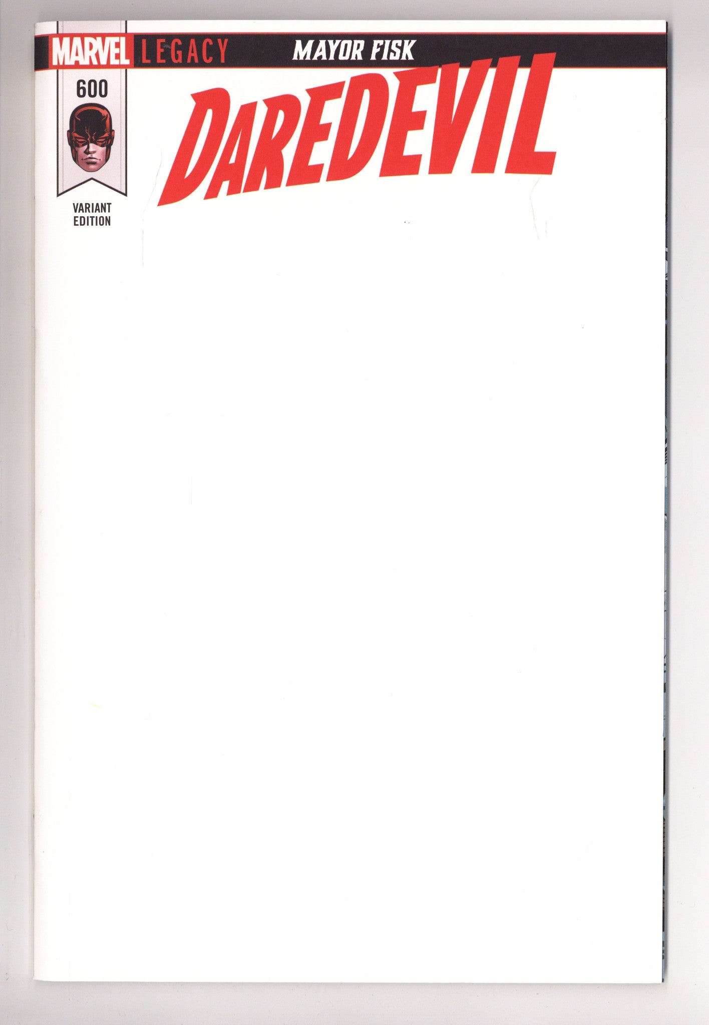 Daredevil Vol 5 600 Mid Grade (2018) Blank Variant 