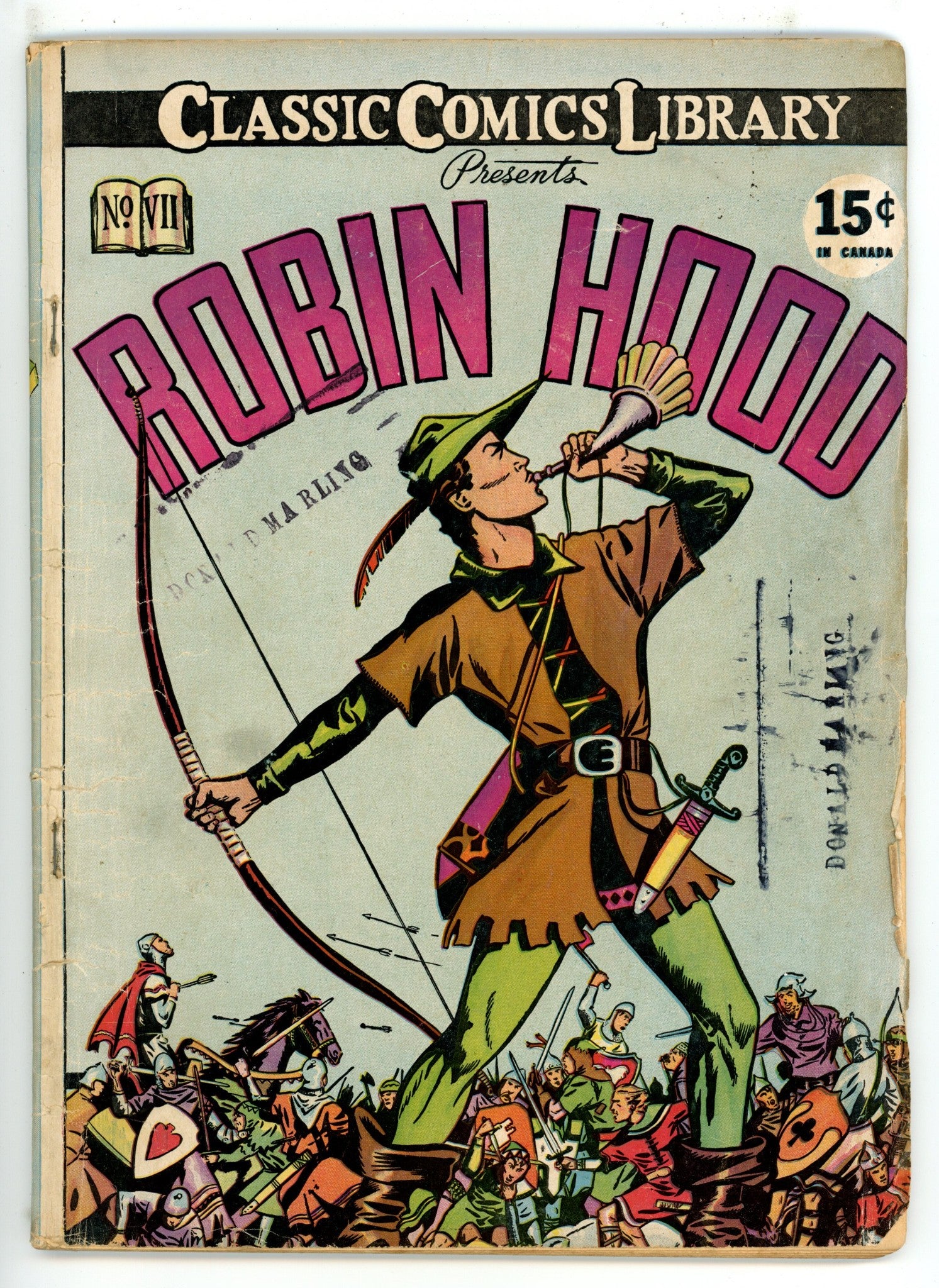 Classics Comics: Robin Hood 7 Hrn 20 GD/VG (1944)