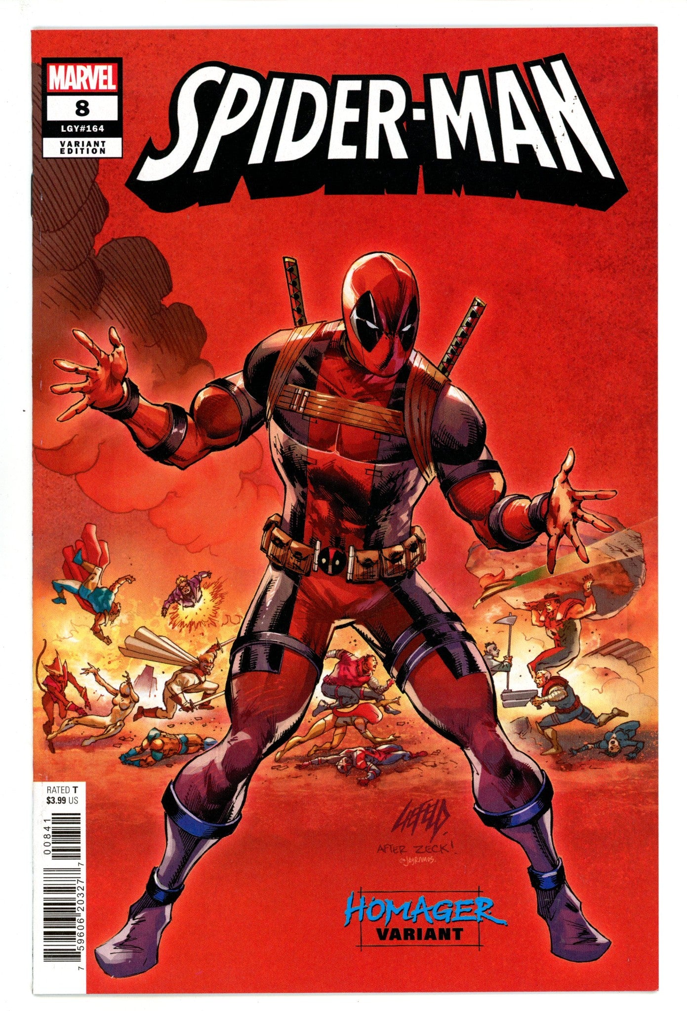 Spider-Man Vol 4 8 (164) NM- (9.2) (2023) Liefeld Homage Variant 