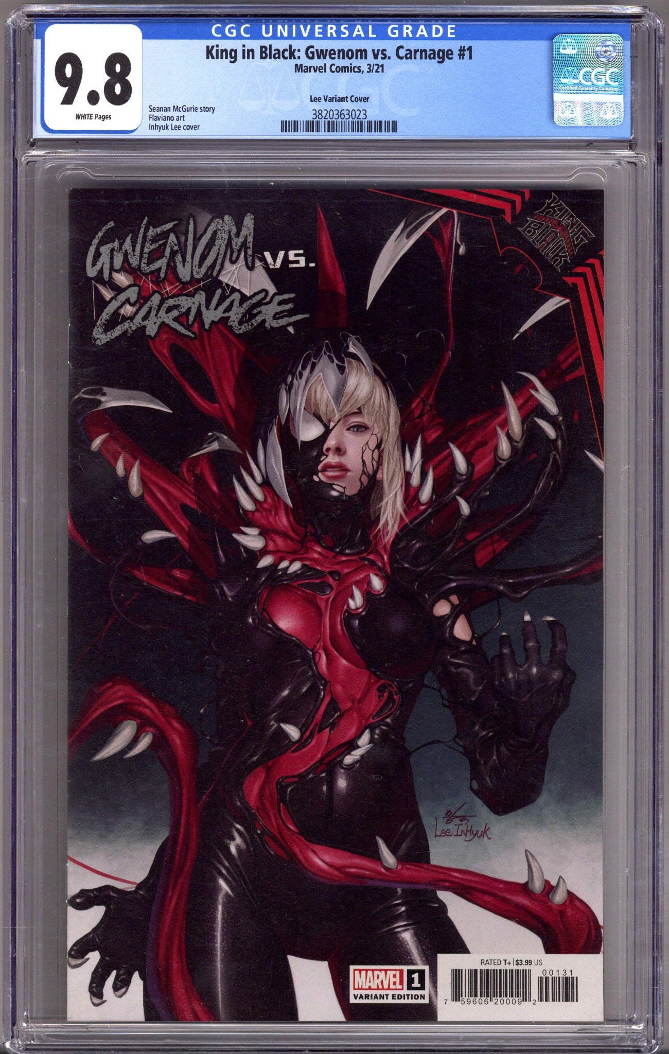 King in Black: Gwenom vs. Carnage 1 CGC 9.8 (NM/M) (2021) Lee Incentive Variant 