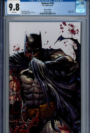 Batman Vol 3 136 CGC 9.8 (NM/M) (2023) Kirkham Virgin Exclusive Variant