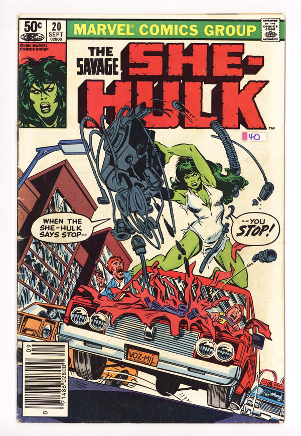 The Savage She-Hulk 20 Low Grade (1981) Newsstand