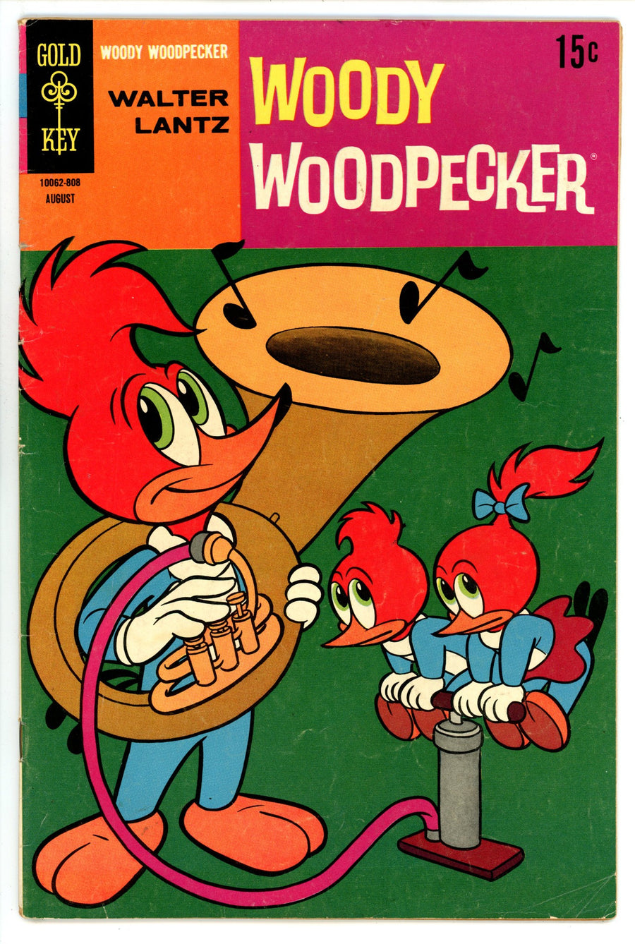 Walter Lantz Woody Woodpecker 102 VG+ (4.5) 15¢ (1968) Canadian Price Variant 