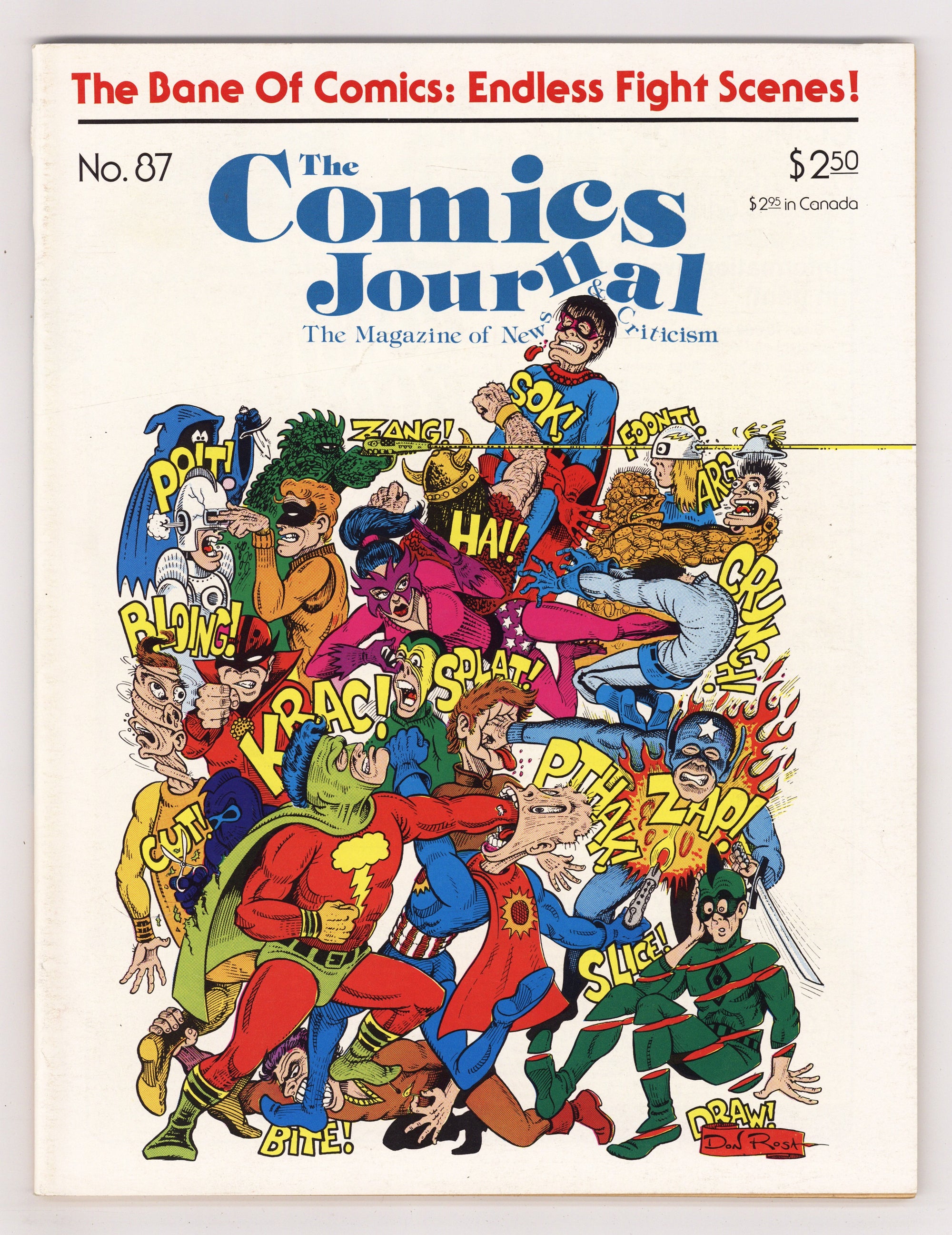The Comics Journal 87 Mid Grade (1983) 