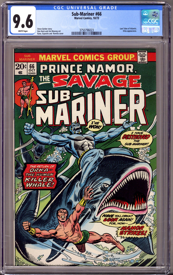 Sub-Mariner Vol 1 66 CGC 9.6 (NM+) (1973)