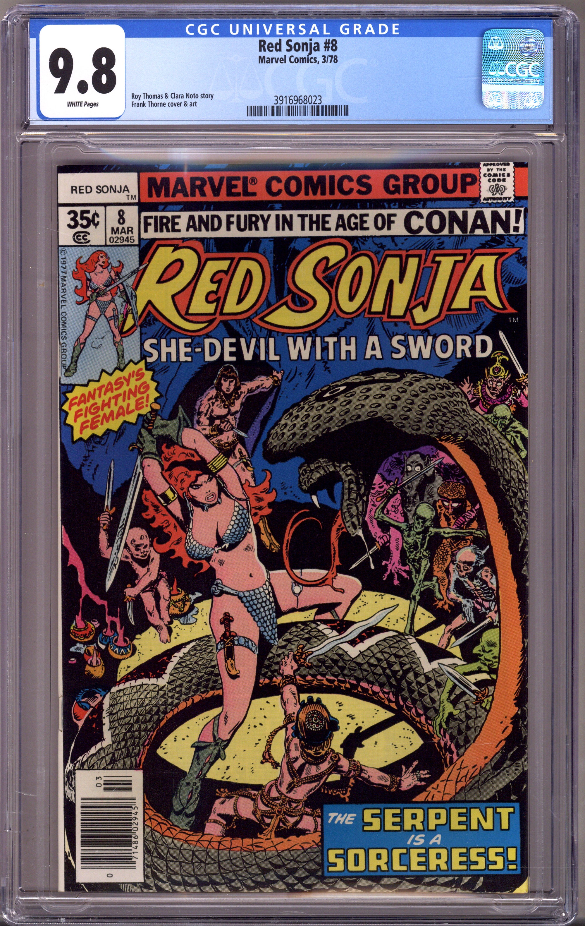 Red Sonja Vol 1 8 CGC 9.8 (NM/M) (1978) 