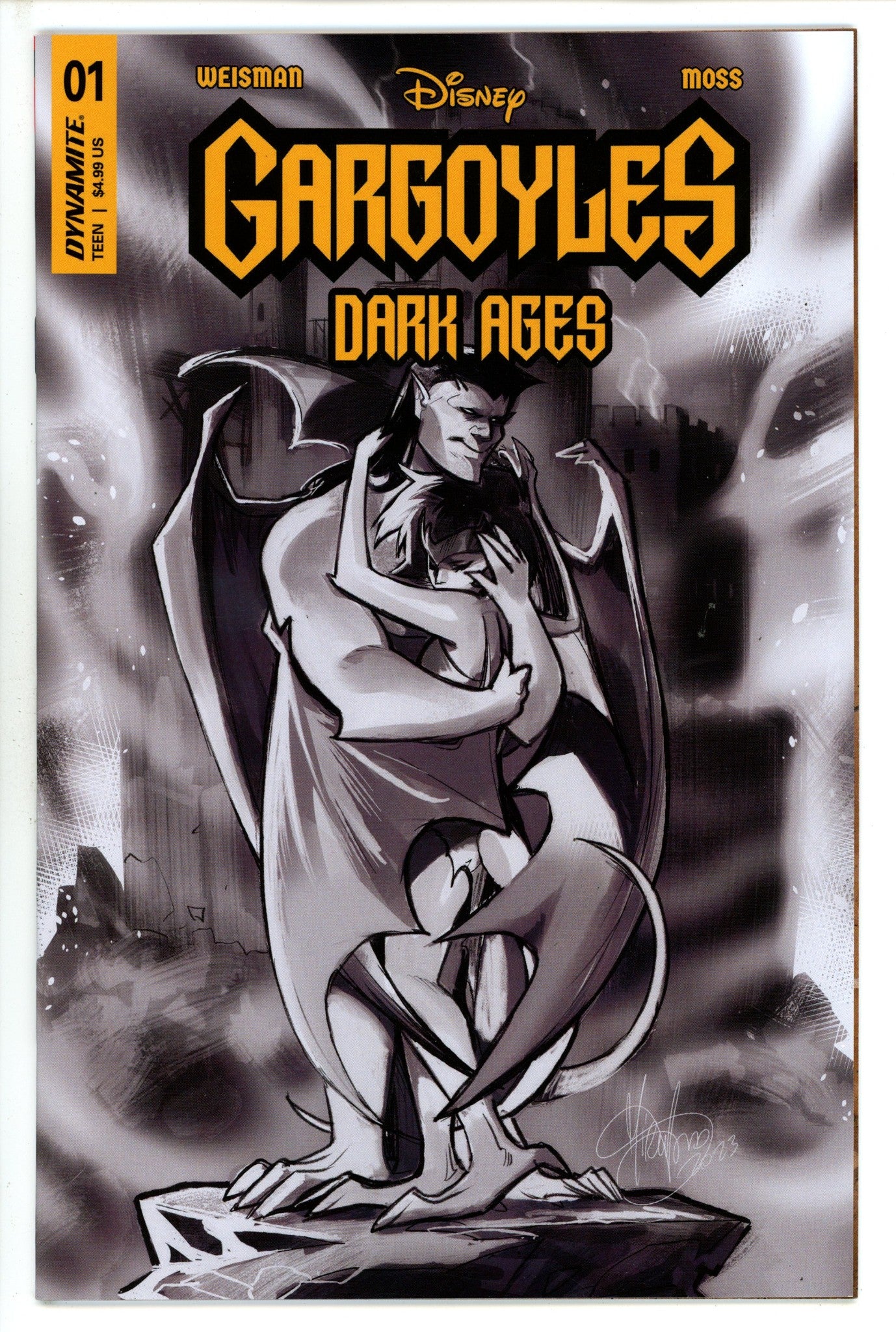 Gargoyles Dark Ages 1 Andolfo B&W Incentive Variant (2023)