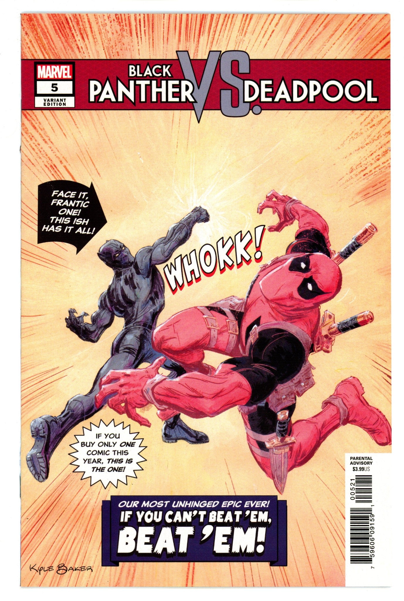 Black Panther vs Deadpool 5 Mid Grade (2019) Baker Variant 