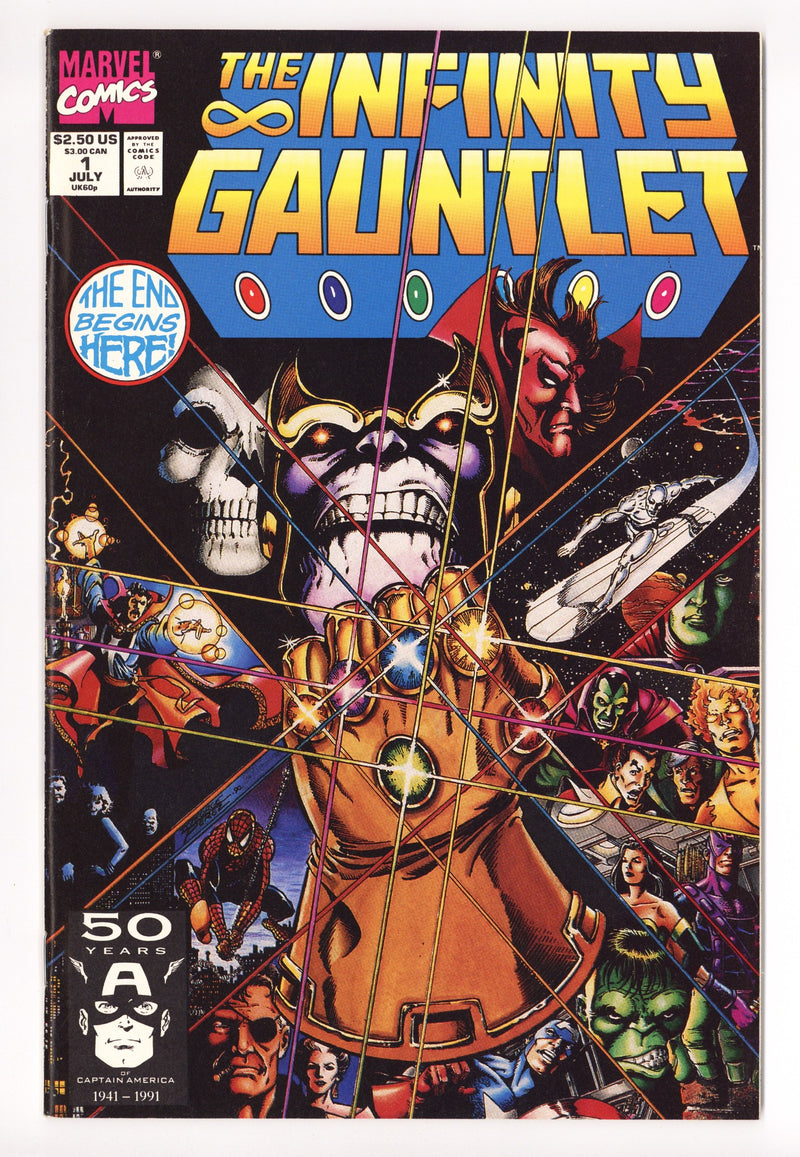 The Infinity Gauntlet Vol 1 1 NM- (9.2) (1991) 