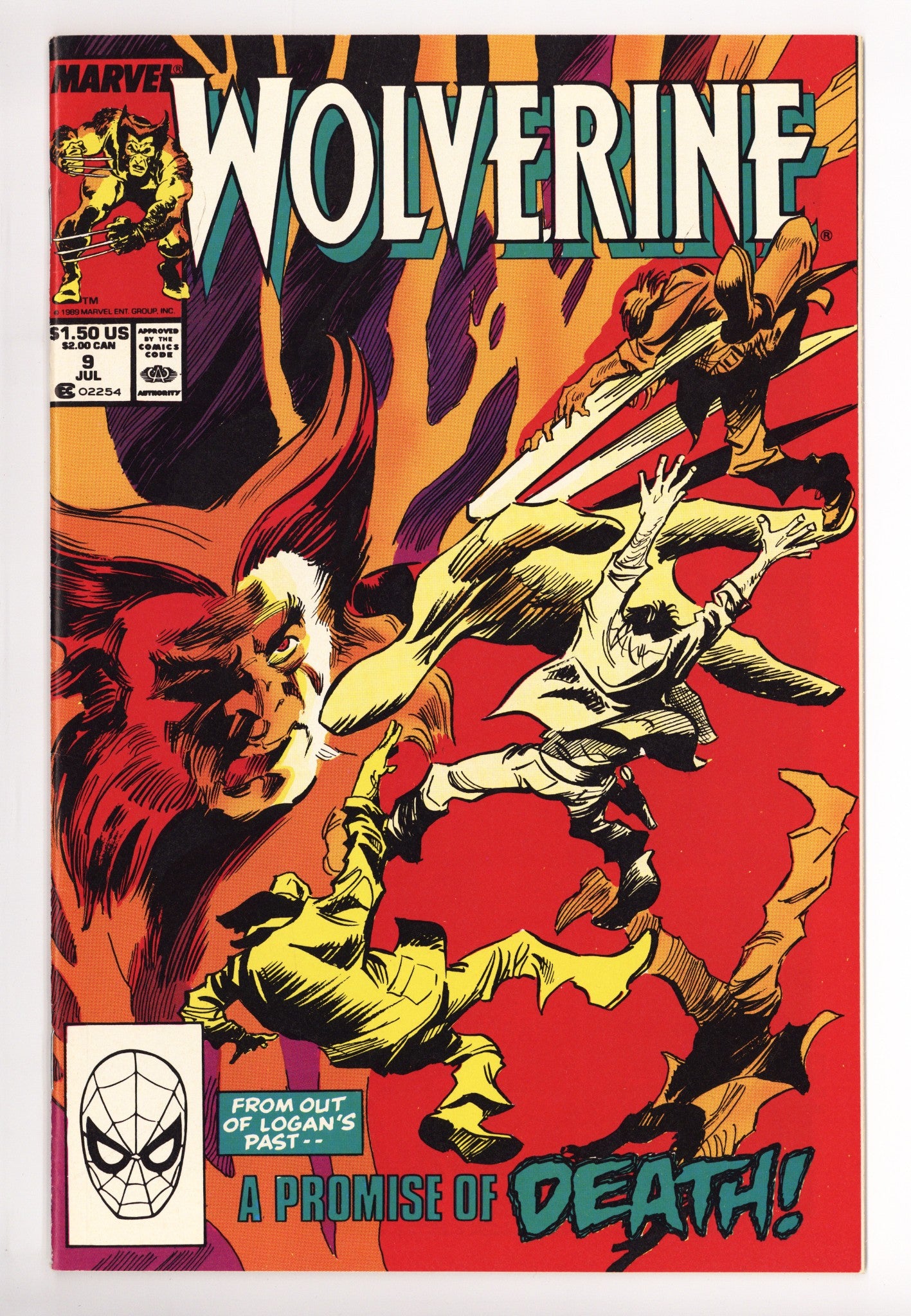 Wolverine Vol 2 9  High Grade   (1989)        