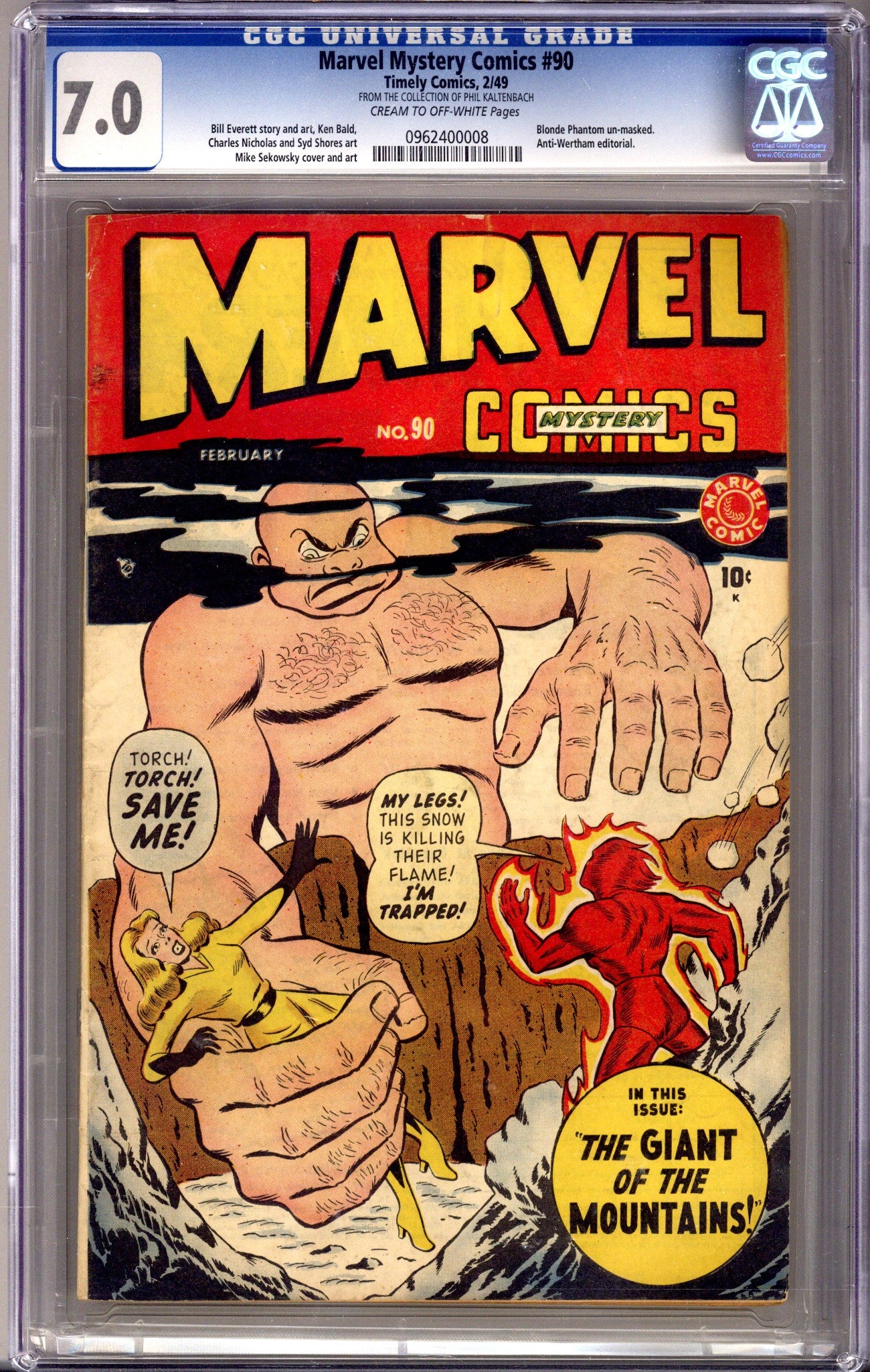 Marvel Mystery Comics 90 CGC 7.0 (FN/VF) (1949) 
