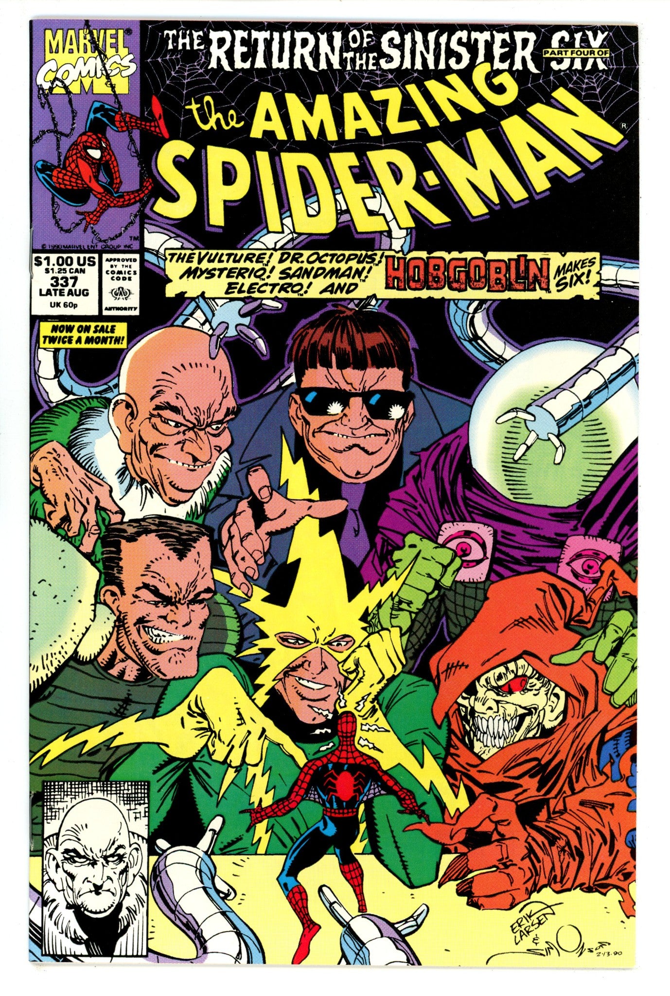 The Amazing Spider-Man Vol 1 337 NM- (9.2) (1990) 