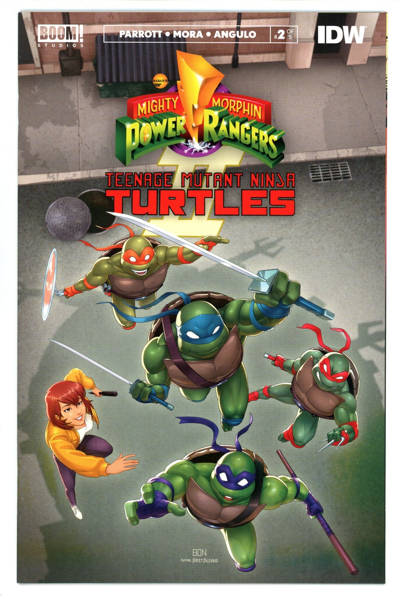 Mighty Morphin Power Rangers / Teenage Mutant Ninja Turtles II 2 High Grade (2023) Bernardo Variant 