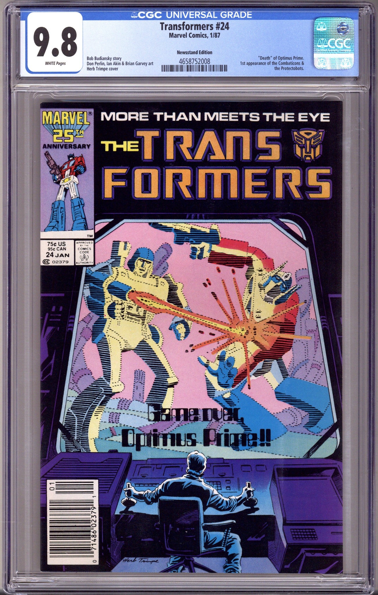 The Transformers 24 CGC 9.8 (NM/M) (1987) Newsstand 