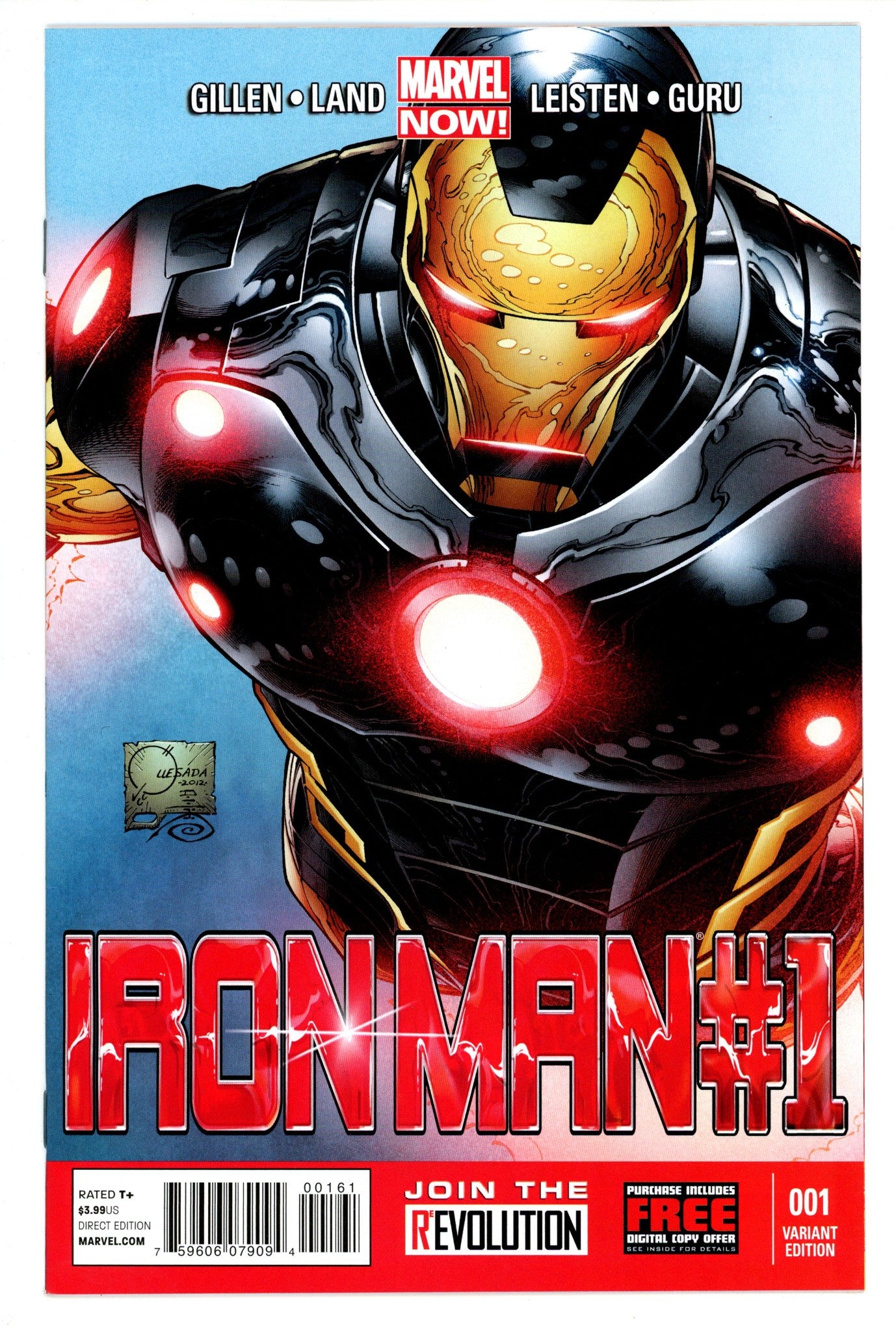 Iron Man Vol 5 1 NM- (9.2) (2013) Quesada Incentive Variant 