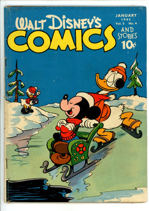 Walt Disney's Comics and Stories Vol 5 4 (52) VG (4.0) (1945) 