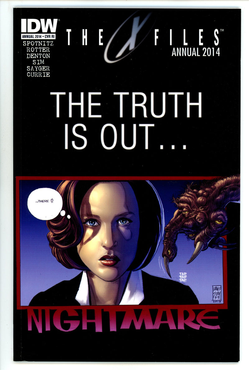 The X-Files Annual 2014 [nn] VF (8.0) (2014) Sim Incentive Variant 
