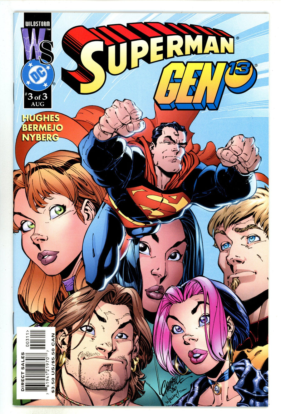 Superman / Gen 13 3 NM- (9.2) (2000) Campbell Variant 