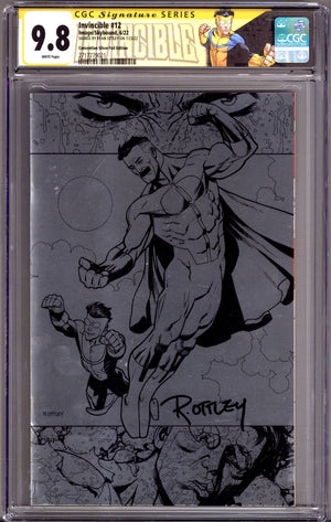 Invincible 12 CGC 9.8 (NM/M) (2022) Silver Foil Virgin Convention Variant Signed x1 Cover Ryan Ottley