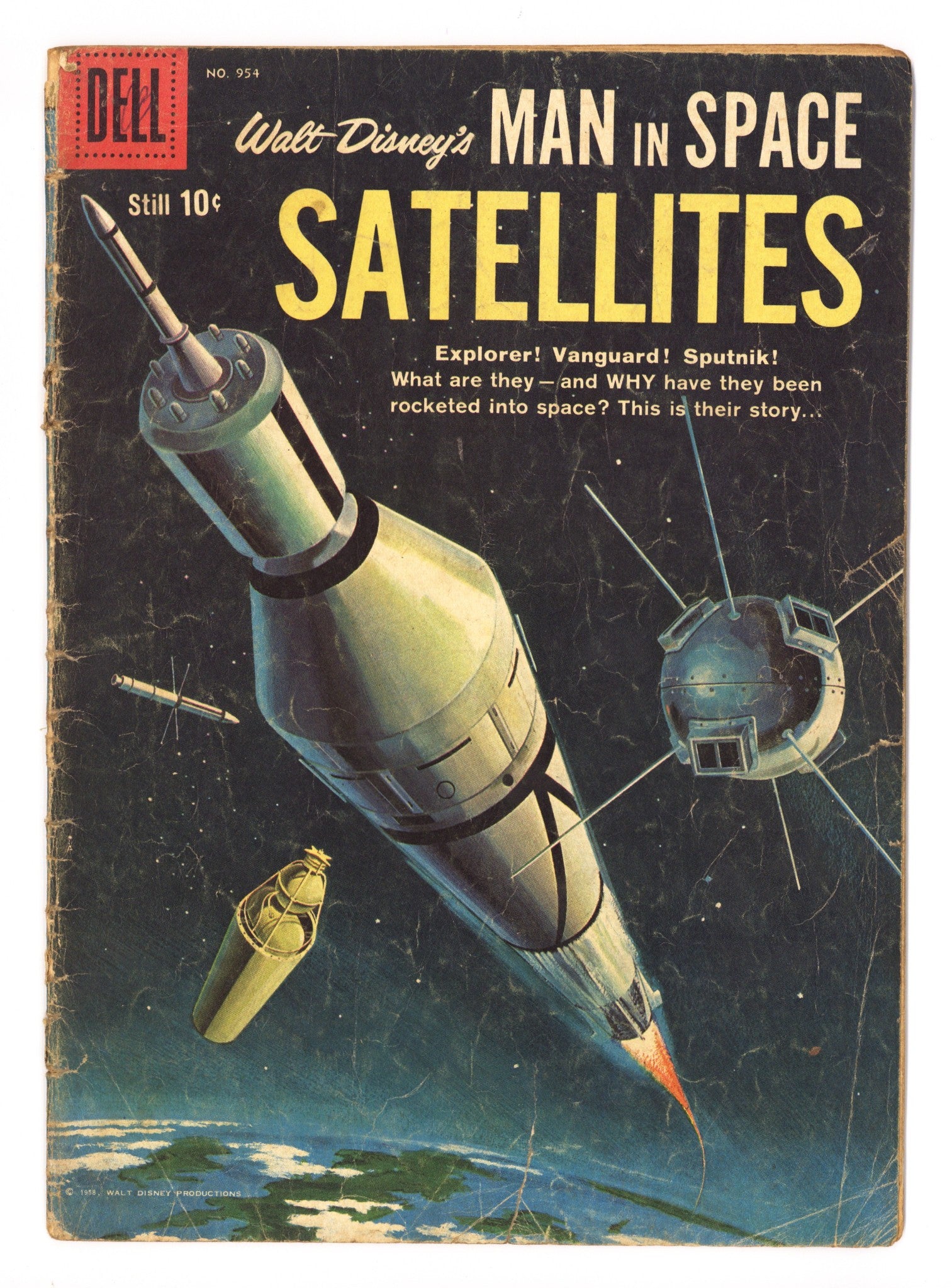 Four Color Vol 2 954 Very Low Grade Man in Space - Satellites (1959) 