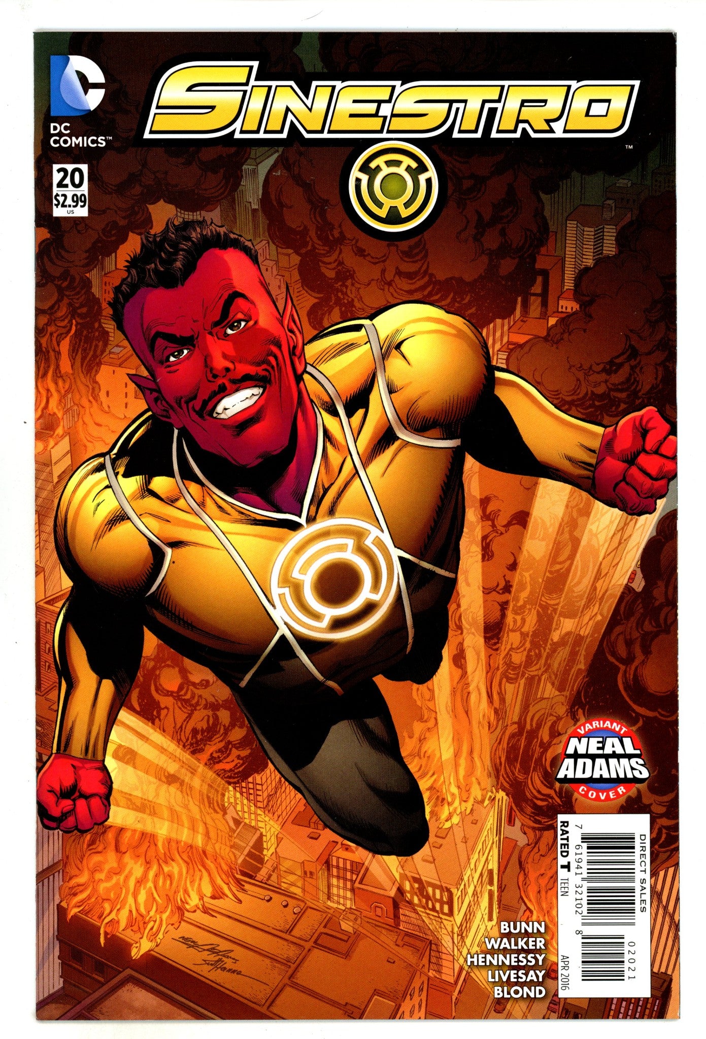 Sinestro   20  High Grade   (2016) Adams     Variant  