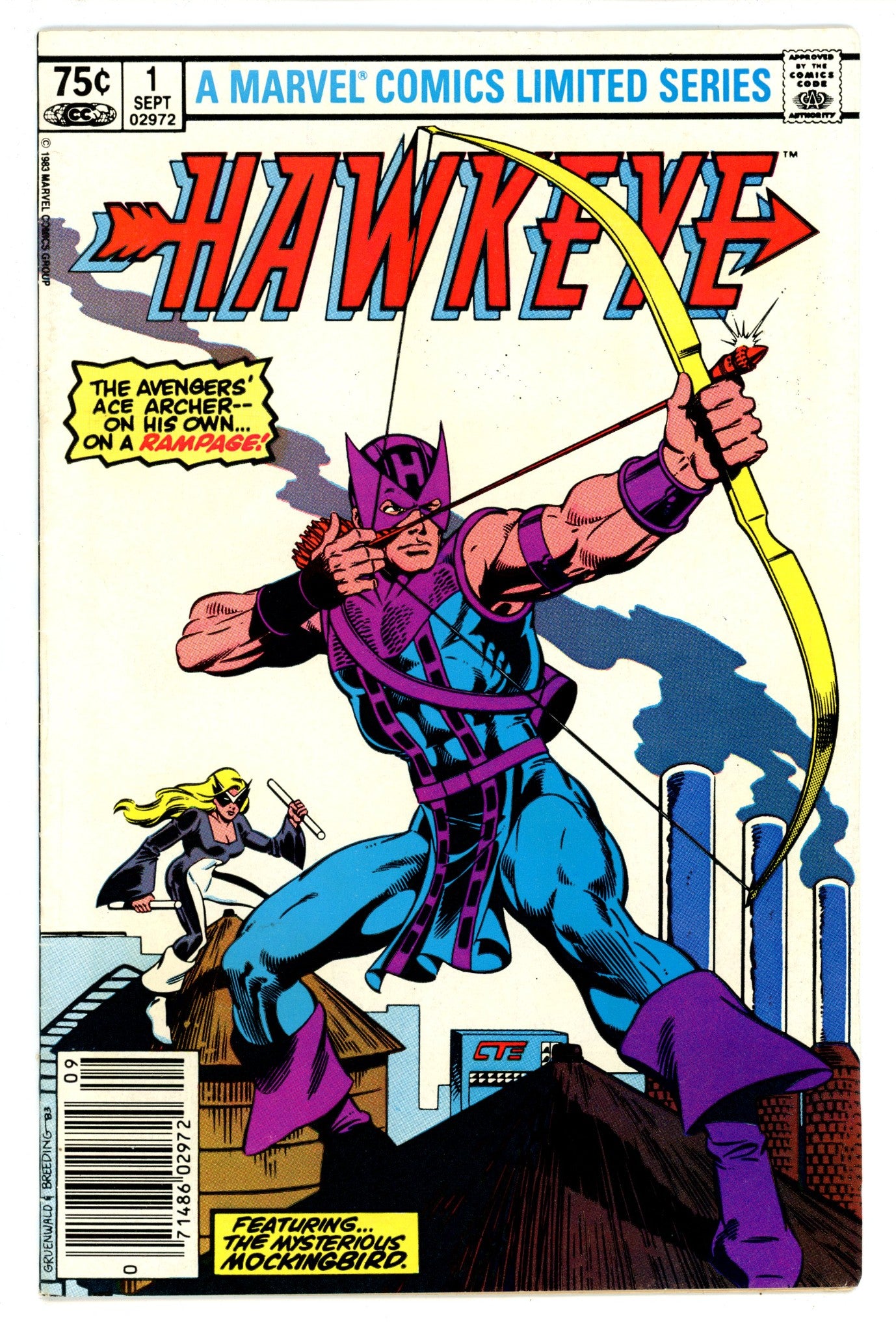 Hawkeye Vol 1 1 FN- (5.5) (1983) Canadian Price Variant 