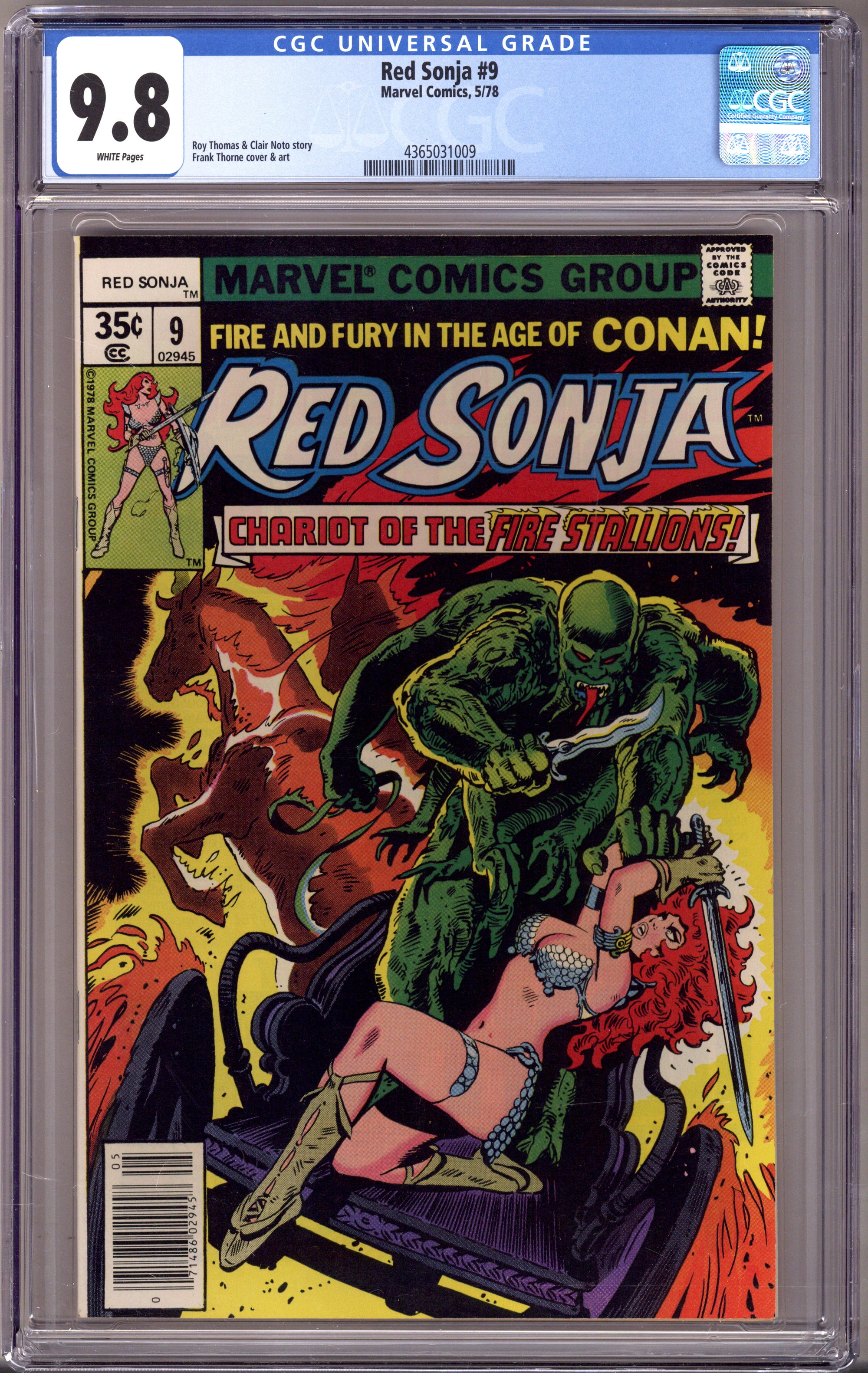 Red Sonja Vol 1 9 CGC 9.8 (NM/M) (1978) 